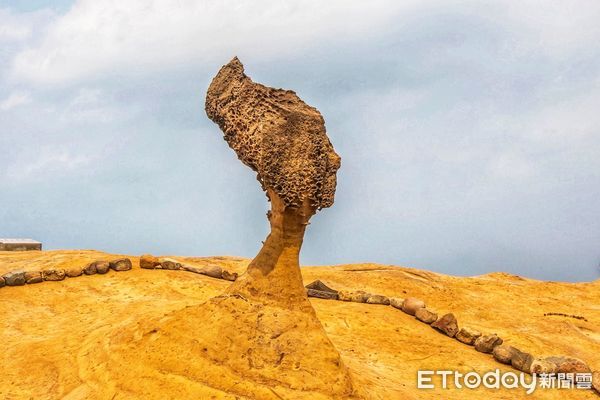 ▲野柳女王頭。(圖/記者郭世賢翻攝)