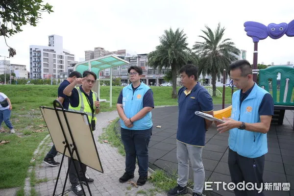 ▲▼市長魏嘉彥至大本運動公園現地勘查，聽取工程簡報說明。（圖／花蓮市公所提供，下同）