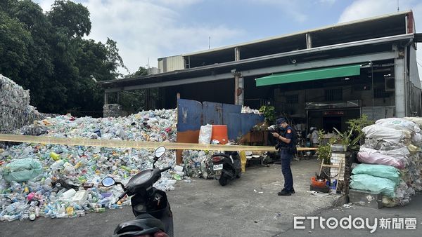 ▲▼雲林驚傳工人掉落壓縮打包機，上半身遭壓碎慘死             。（圖／記者蔡佩旻翻攝）