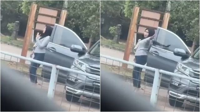 ▲▼馬國大學生遭追撞3死1傷！　女子車停路邊「陶醉唱跳」畫面瘋傳。（圖／翻攝X）