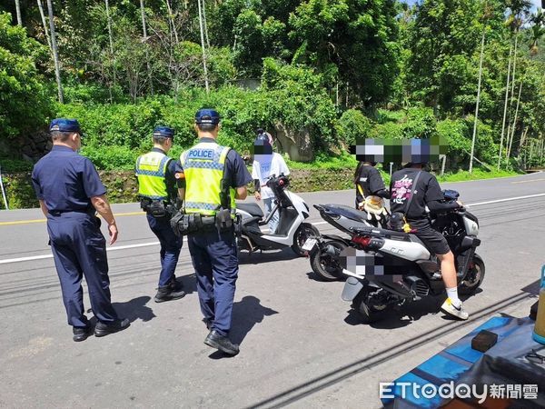 ▲▼  台三線玩車熱門路段，常見機車失控打滑自摔 中埔警呼籲行車安全  。（圖／中埔分局提供）