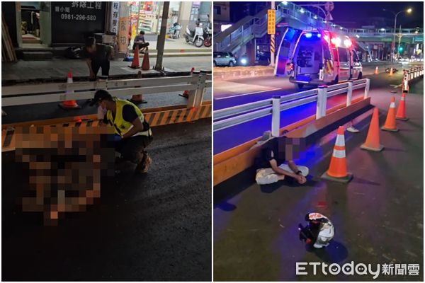 ▲樹林重機車禍，行人違規過馬路遭撞亡。（圖／記者戴上容翻攝，下同）