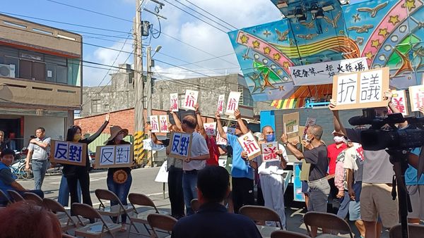 ▲二林鎮民反對設火葬場。（圖／記者唐詠絮攝，以下同）