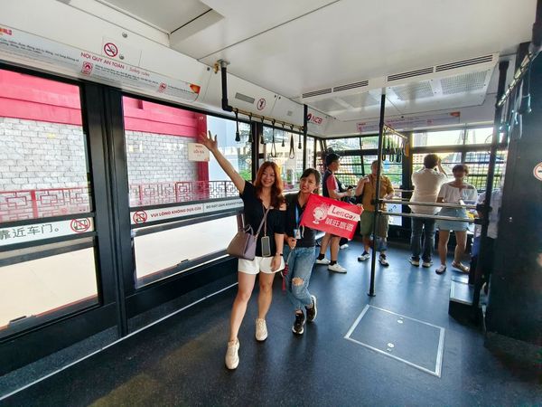 ▲▼北越景點女皇雙層纜車、太陽之眼摩天輪，俯瞰下龍灣與夕照美景。（圖／大口提供）