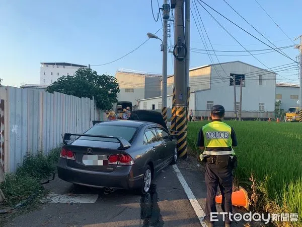 ▲台中男大生閃違規車撞電桿亡！肇事BMW駕駛冷血稱「算了」落跑。（圖／記者許權毅翻攝）