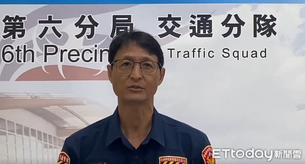 ▲台南市警六分局交通分隊小隊長楊峰祐呼籲駕駛人，行駛於道路應注意車前狀況，勿有分心或疲勞駕駛，確保用路人的安全。（圖／記者林東良翻攝，下同）