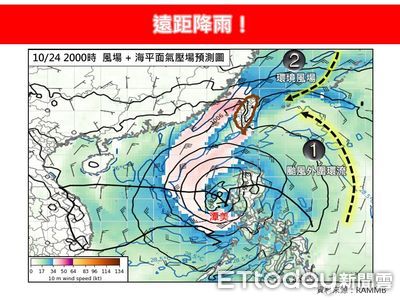 潭美颱風隔空發威「遠距降雨」　明、後天下最大