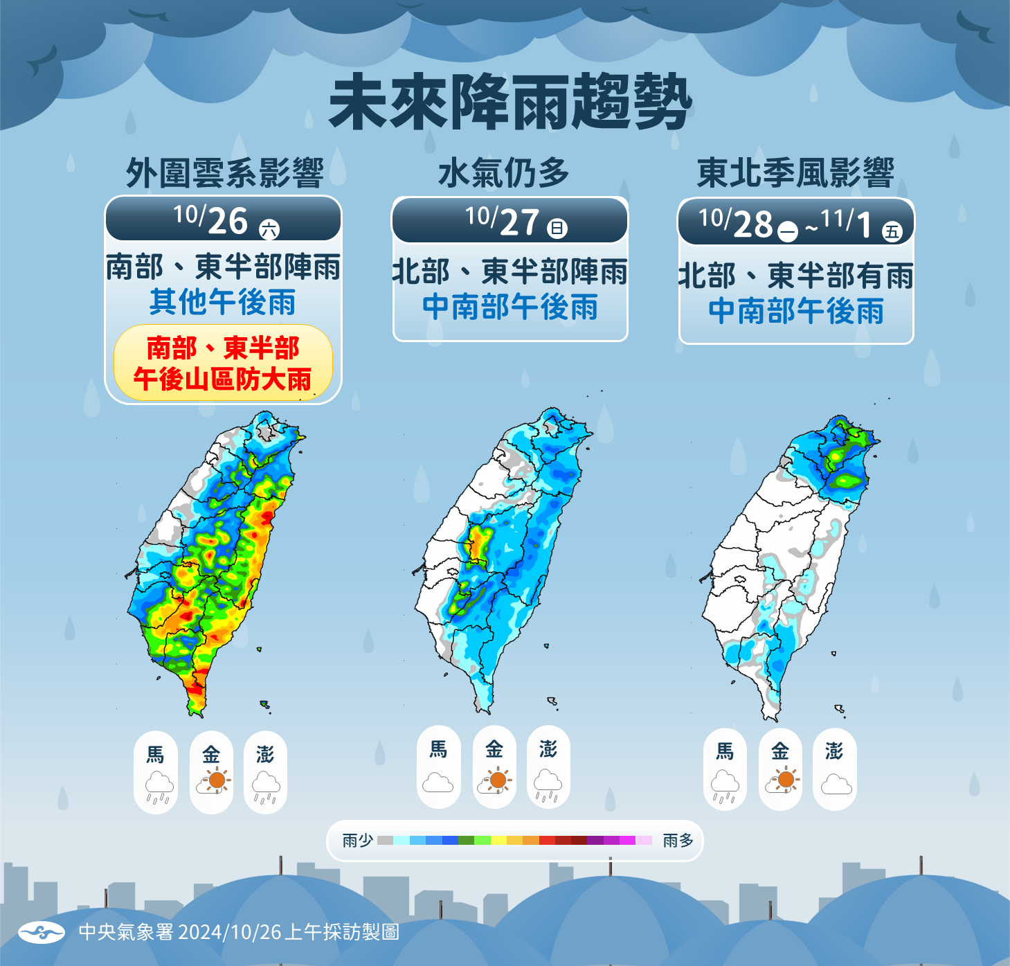 ▲▼未來天氣趨勢。（圖／氣象署提供）