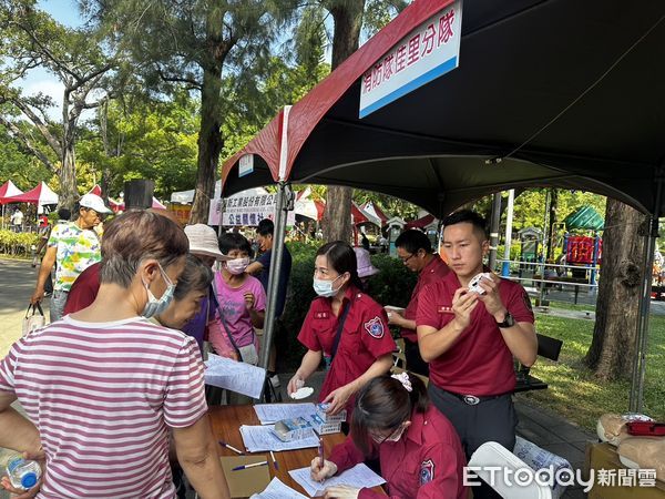 ▲台南市佳里扶輪社，捐贈235顆住宅用火災警報器給台南市消防局第三大隊佳里分隊。（圖／記者林東良翻攝，下同）