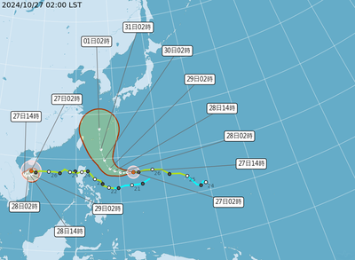 明變天「北東陰雨」　康芮颱風是否侵台「下周三北轉角度成關鍵」