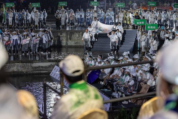 現場可見明顯積水。（總統府提供）