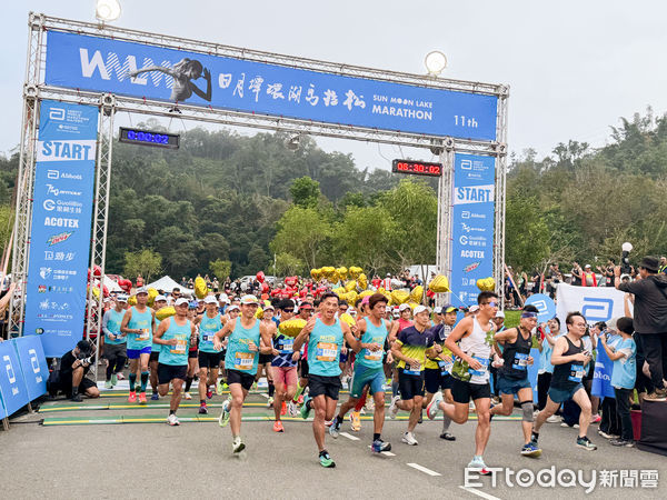 ▲2024日月潭環湖馬拉松吸引逾5000名跑者參加。（圖／記者高堂堯攝）