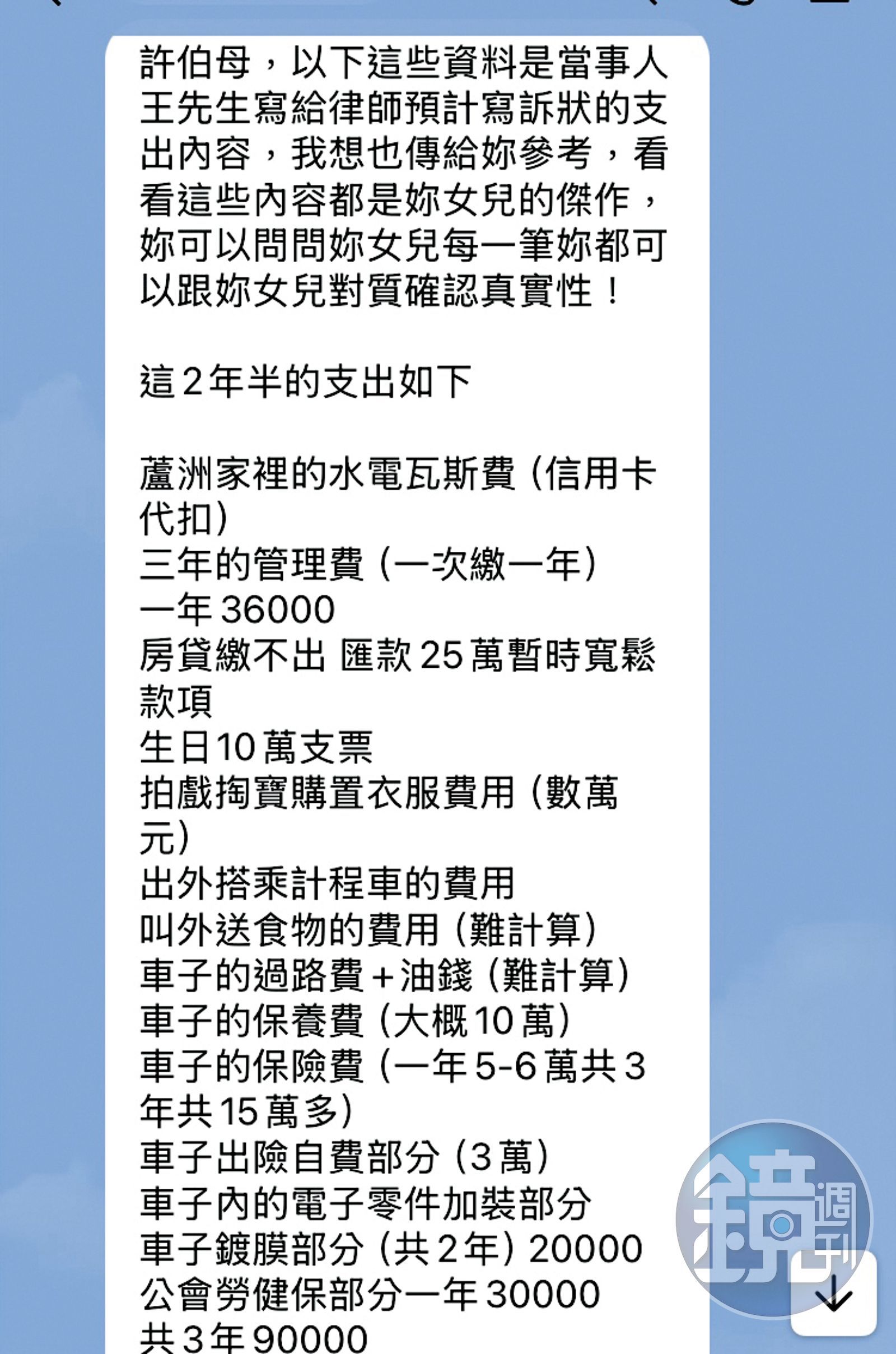 【不倫破局討豪車1】人夫幫許鈞鈞付房貸、水電瓦斯費　3年豪砸700萬清單曝光