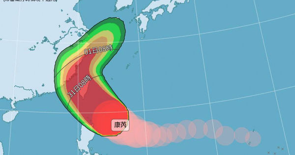 氣象粉專也指出，「康芮甚至有機會衝擊今年西太風王」。（圖／翻攝自氣象署）