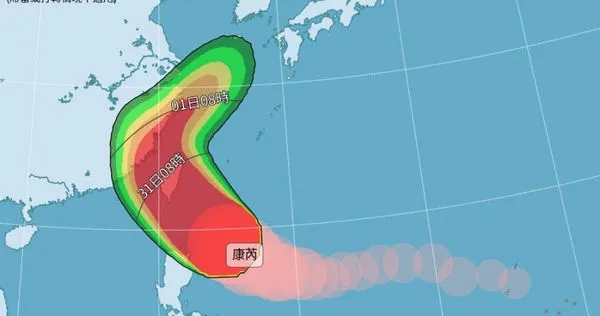 氣象粉專也指出，「康芮甚至有機會衝擊今年西太風王」。（圖／翻攝自氣象署）