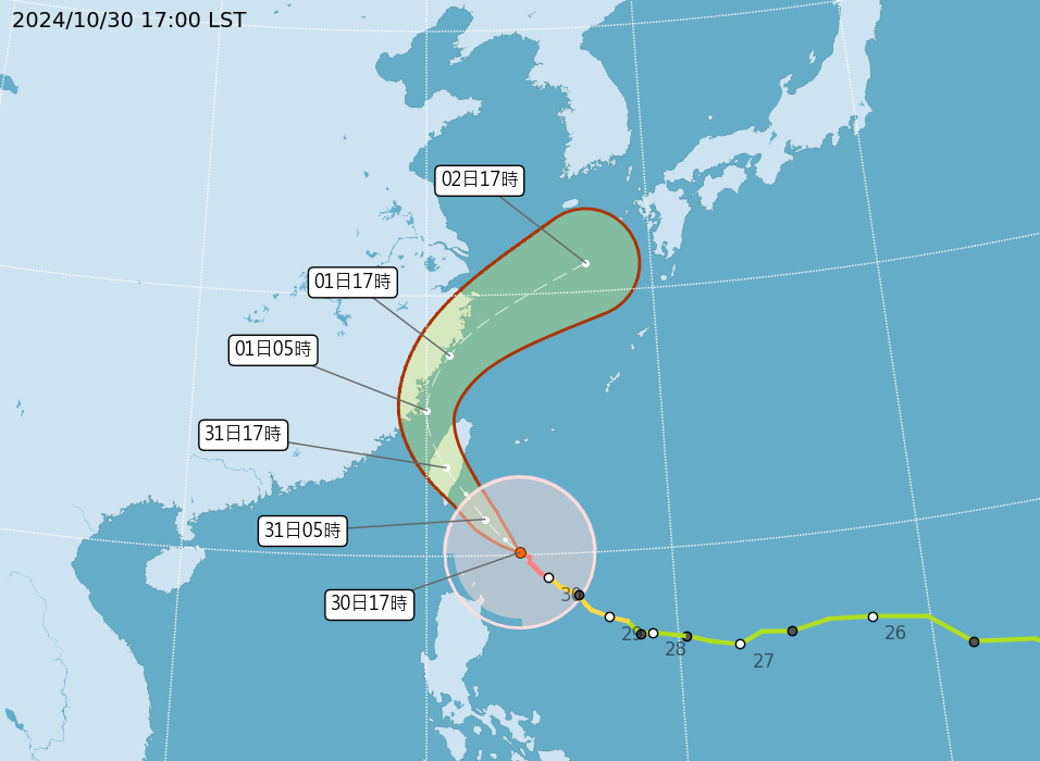 ▲▼康芮颱風影響。（圖／氣象署提供）