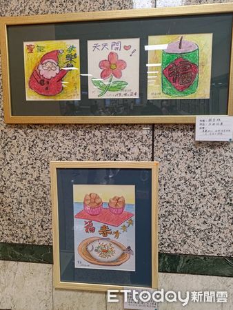 ▲▼  高齡長輩揮灑色彩 聖馬爾定舉辦畫展］    。（圖／聖馬爾定醫院提供）