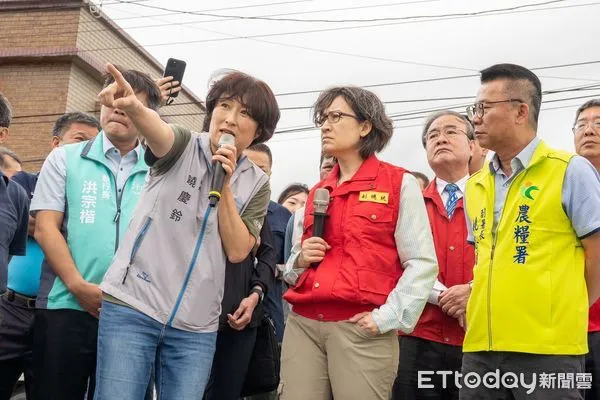 ▲風災農損嚴重，台東縣長饒慶鈴向蕭副總統爭取補助。（圖／記者楊漢聲翻攝）