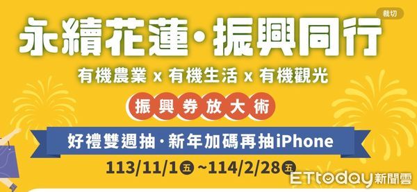 ▲▼「振興券放大術」加碼優惠活動，單筆消費滿500元，就有機會抽中iPhone 16大禮。（圖／記者王兆麟翻攝，下同）