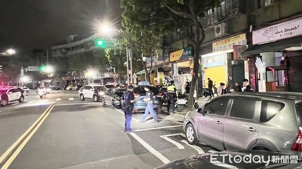 ▲桃園警分局小檜溪派出所員警昨天深夜攔查違規轎車，對方拒檢且欲衝撞員警高速逃逸，警方在新北市三重區查緝。（圖／記者沈繼昌翻攝）