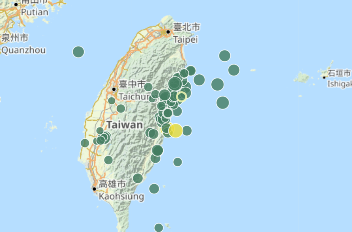 ▲▼今年規模5以上的大地震較多。（圖／翻攝氣象署網站）