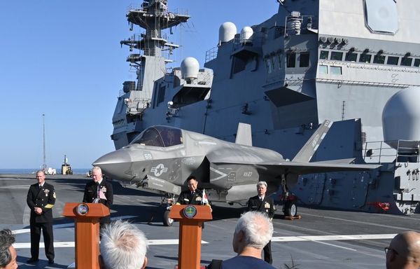 ▲▼出雲級護衛艦加賀號，F-35B。（圖／日本海上自衛隊）