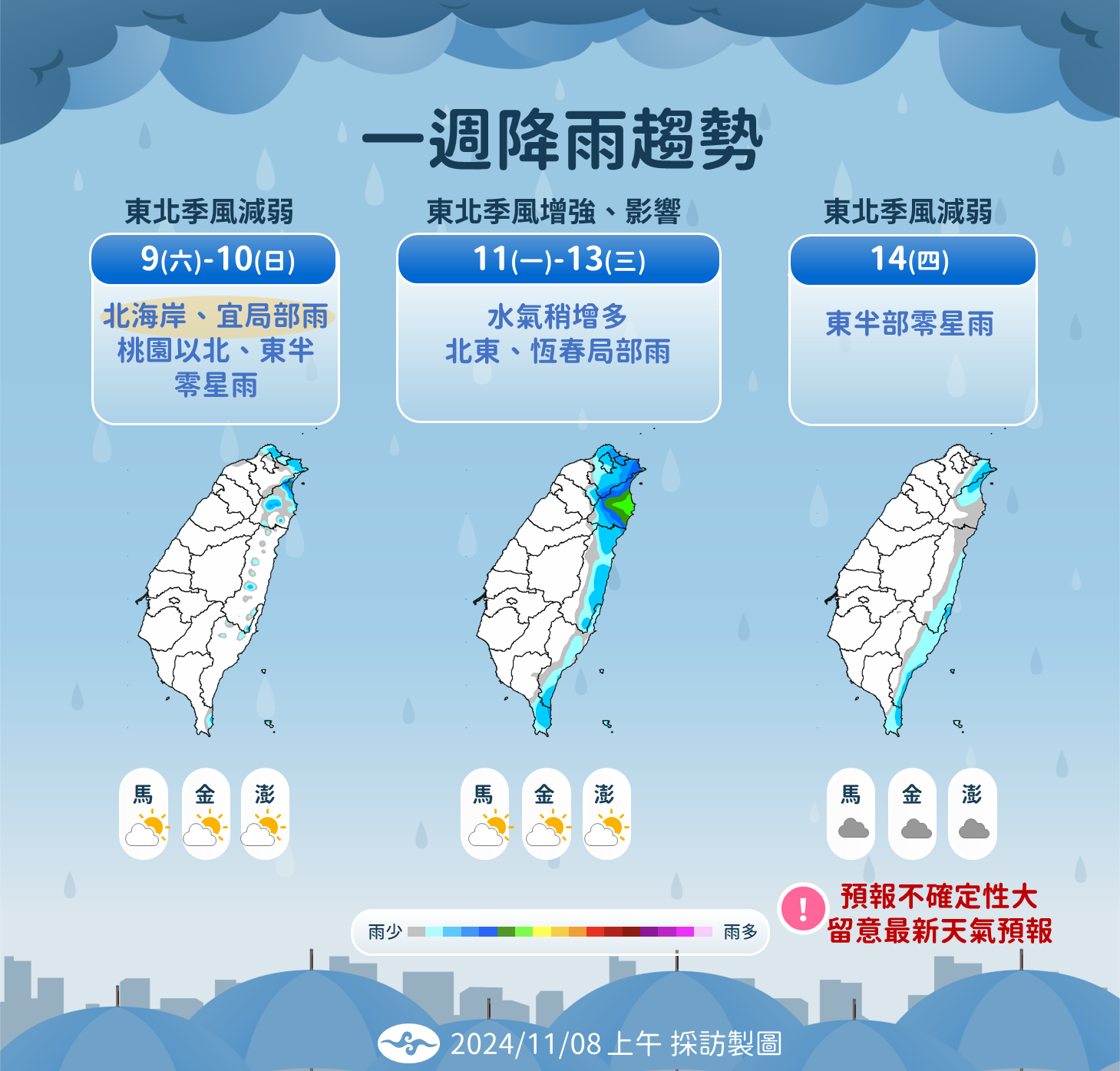 ▲▼天氣趨勢。（圖／氣象署提供）