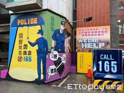 打詐儀錶板守護市民荷包　基隆警反詐彩繪牆吸睛識詐宣導