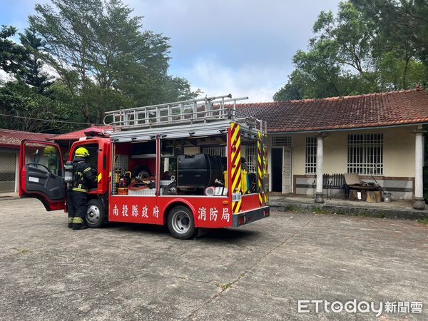 ▲竹山鎮大義街住宅今早傳出火警。（圖／記者高堂堯翻攝）