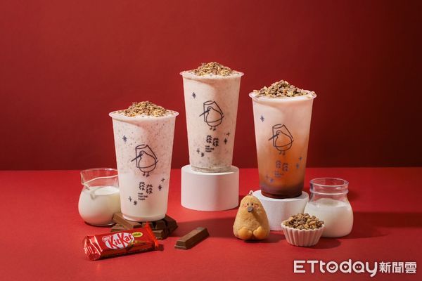 ▲▼「發發 X KitKat」聯手推出全新3款巧克力飲品。（圖／發發The Far Far Farm提供）