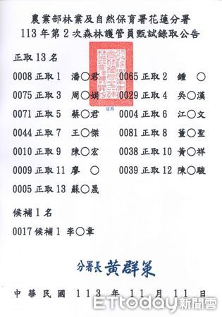 ▲花蓮分署公告榜單於大門口布告欄、臉書專頁及官網，歡迎查詢。（圖／花蓮分署提供，下同）