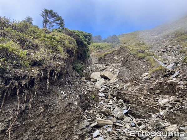 ▲▼南湖大山、奇萊山、屏風山、畢祿山及羊頭山等高山步道受損暫時封閉。（圖／太管處提供，下同）