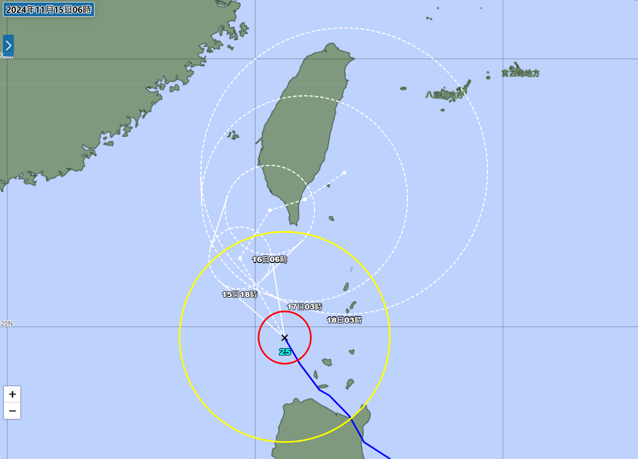 ▲▼天兔預估路徑。（圖／翻攝自日本氣象廳）