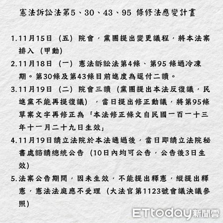 ▲▼   網傳「憲法訴訟修法應變計畫」　國民黨團急否認 。（圖／讀者提供）