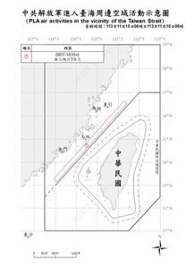 國防部偵獲3共機、3共艦出海活動　未逾越台海中線