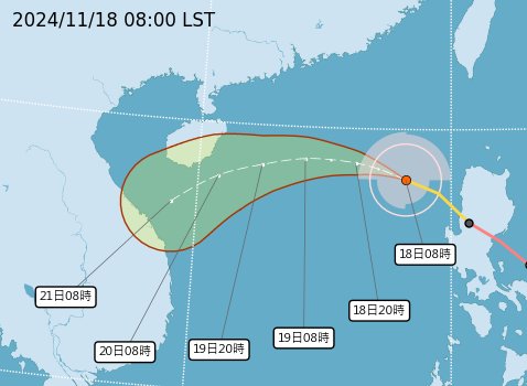 今天到明天迎風面降雨明顯，北海岸、大台北山區及宜蘭留意局部大雨或豪雨發生