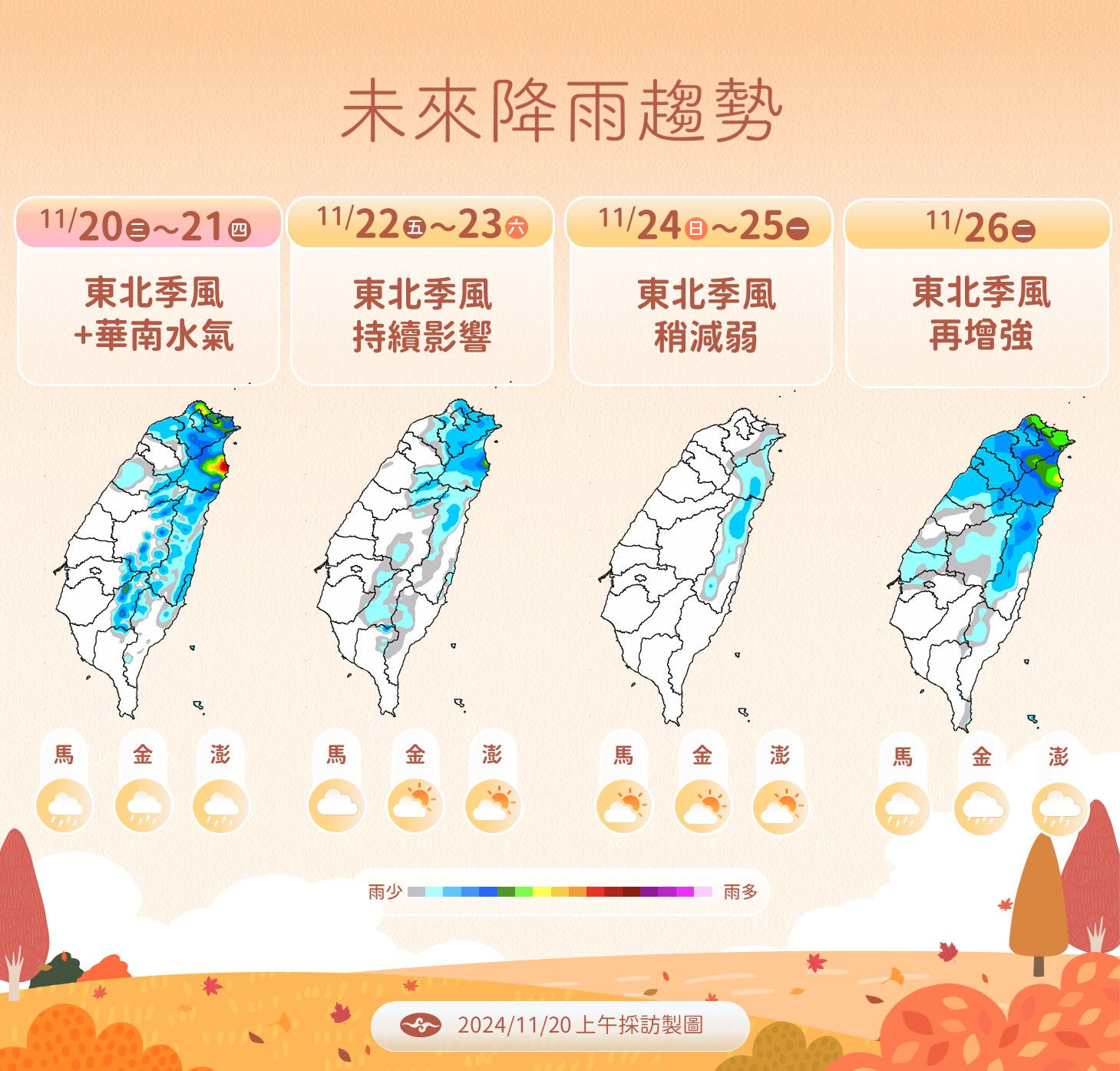 ▲▼天氣趨勢。（圖／氣象署提供）