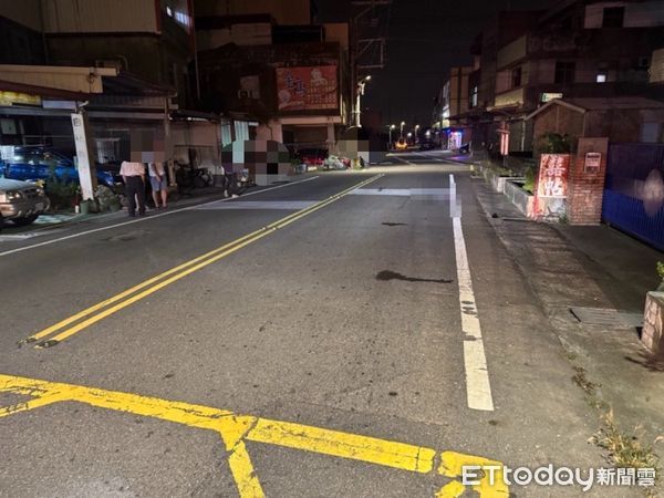 ▲▼       彰化阿北過馬路遭無照騎士撞噴，又遭到轎車輾過慘死      。（圖／記者唐詠絮翻攝）