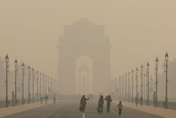 ▲▼2024年11月印度首都德里（Delhi）空汙。（圖／路透）