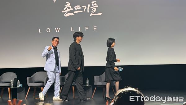 ▲柳承龍、梁世宗、林秀晶主演《下流大盜》。（圖／記者黃庠棻攝）