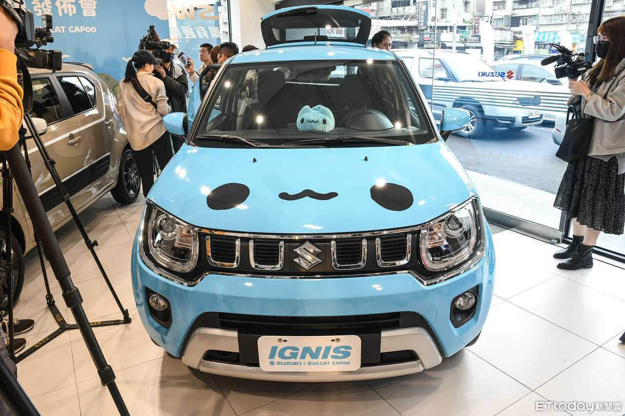 ▲Suzuki Ignis與咖波聯名互動，超可愛特仕車登場。（圖／記者徐煜展攝）