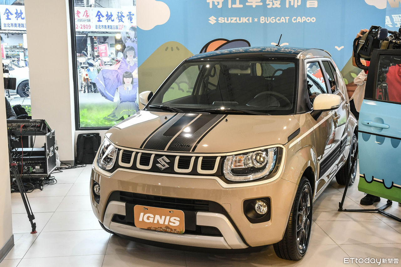 ▲Suzuki Ignis與咖波聯名互動，超可愛特仕車登場。（圖／記者徐煜展攝）