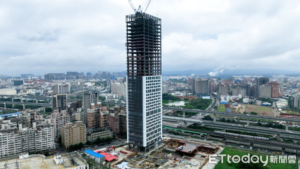 ▲集團關企,東森集團全球營運總部,林口上樑儀式,空拍。（圖／記者謝婷婷攝）