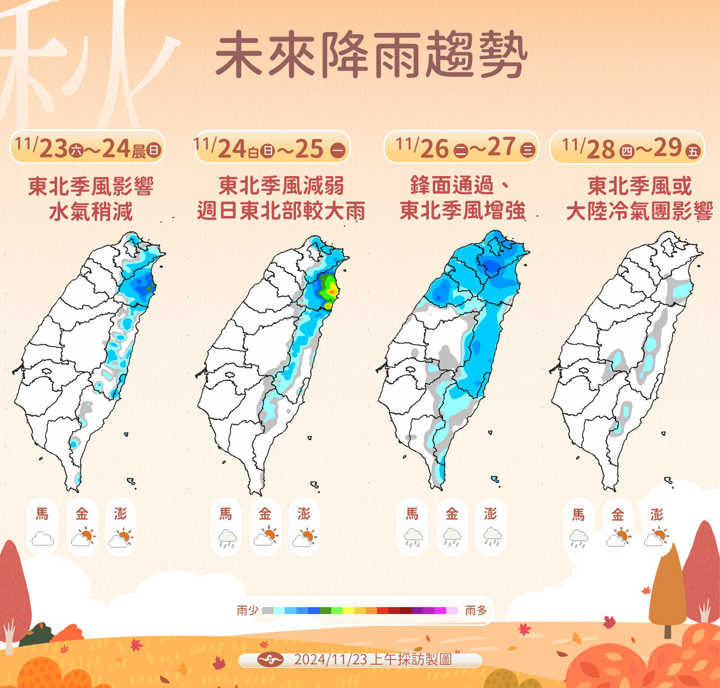 ▲▼天氣趨勢。（圖／氣象署提供）