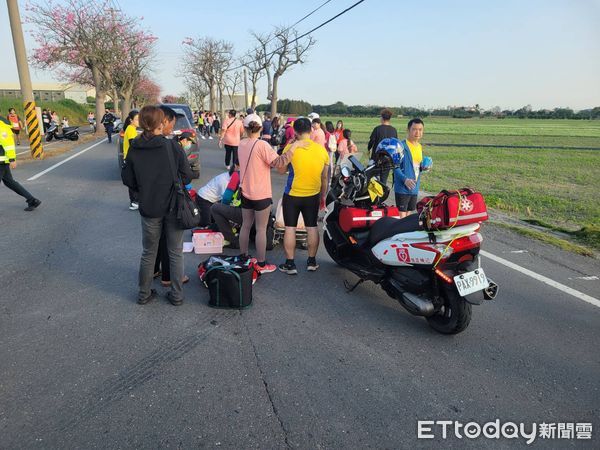 ▲▼彰化9歲男童陪父親跑馬拉松，遭汽車撞及輾過頭部命危。（圖／記者唐詠絮翻攝）