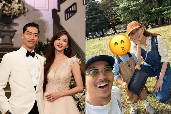 外送用▲▼林志玲一家三口「零遮掩放天燈」　AKIRA穿情侶裝。（圖／翻攝自AKIRA微博、林志玲IG）