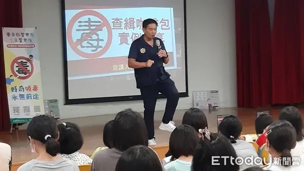 ▲少年警察隊至台東基督教阿尼色弗兒童之家宣導反詐。（圖／記者楊漢聲翻攝）