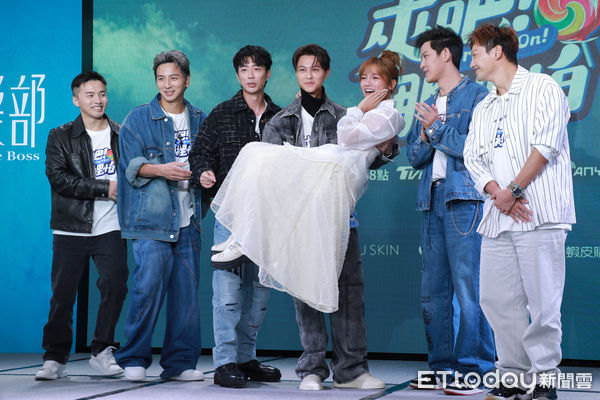 ▲▼《來吧！哪裡怕》TVBS原創內容發佈記者會-敖犬-莊濠全、小煜-楊奇煜、威廉、阿緯、小杰-廖允杰、王子-邱勝翊。（圖／記者周宸亘攝）