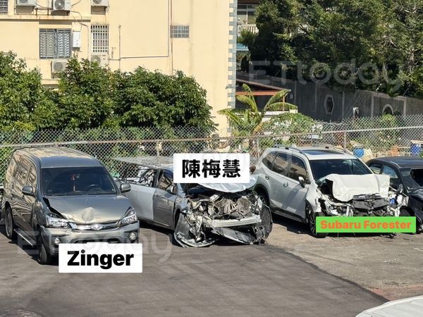 ▲▼      陳梅慧車禍身亡，車輛慘況曝光      。（圖／記者黃宥寧攝）