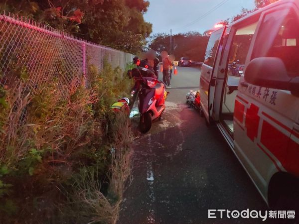 ▲▼苗栗通霄機車騎士自摔跌落排水溝，頭部重創身亡。（圖／記者楊永盛翻攝）